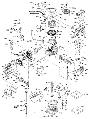 Replacement Parts Diagram and Parts List for 143386152  Craftsman Engine