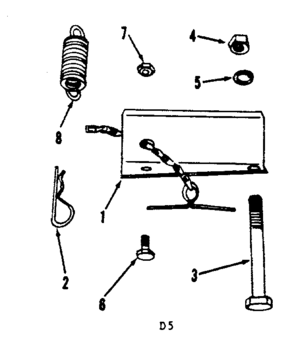 Sears Conversion Kit No. 16834 Diagram and Parts List for 842240722  Craftsman Snow Blower