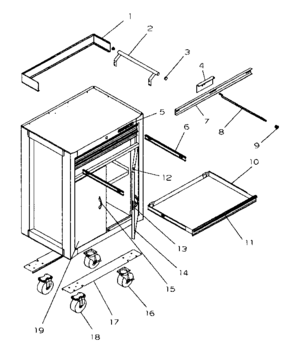 Part Location Diagram of T15016-ERS Craftsman Handle, red