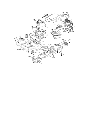 Chassis Assembly Diagram and Parts List for 917276902  Craftsman Lawn Tractor