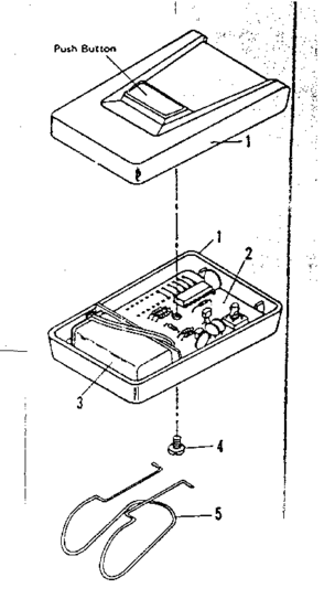 Transmitter Diagram and Parts List for 139663656  Craftsman Garage Door Opener