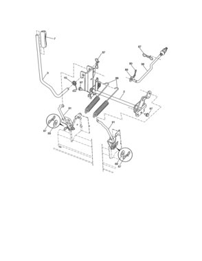Lift Diagram and Parts List for 917280080  Craftsman Lawn Tractor