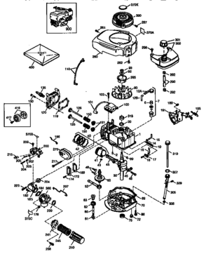 Replacement Parts Diagram and Parts List for 143975500  Craftsman Engine