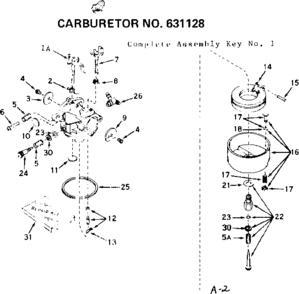 Replacement Parts Diagram and Parts List for 143216052  Craftsman Engine