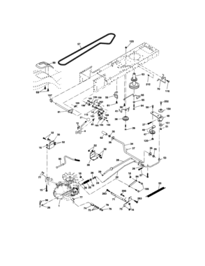 Ground Drive Diagram and Parts List for 917273763  Craftsman Lawn Tractor