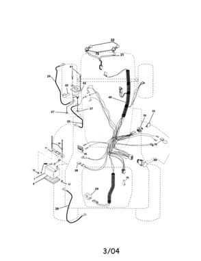 Electrical Diagram and Parts List for 917276070  Craftsman Lawn Tractor