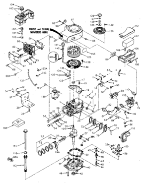 Engine Diagram and Parts List for 143386042  Craftsman Engine