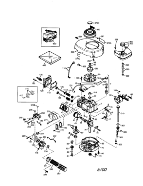 Engine Diagram and Parts List for 143995504  Craftsman Engine