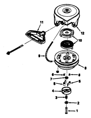 Rewind Starter No. 590630 Diagram and Parts List for 143796112  Craftsman Engine