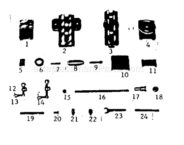 Page B Diagram and Parts List for 10106281  Craftsman Lathe