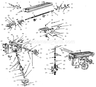Part Location Diagram of S7-166 Craftsman Thrust Nut
