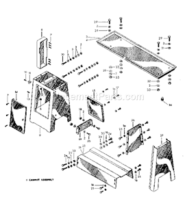 Page J Diagram and Parts List for 10128910  Craftsman Lathe