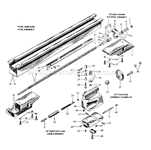 Page G Diagram and Parts List for 10128910  Craftsman Lathe