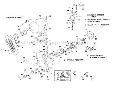 Part Location Diagram of BD3-44 Craftsman Quill Lock
