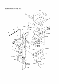 Page J Diagram and Parts List for 102273920  Craftsman Lawn Tractor