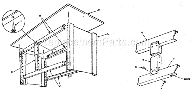 Part Location Diagram of T13990 Craftsman Rail