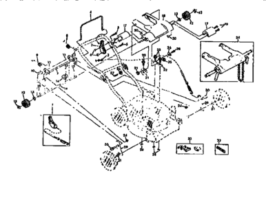Handle Assembly Diagram and Parts List for 131973955  Craftsman Lawn Mower