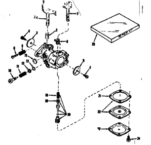 Carburetor Diagram and Parts List for 143131072  Craftsman Engine