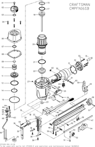 Diagram Diagram and Parts List for CMPFN16SB Type 0 Craftsman Nailer