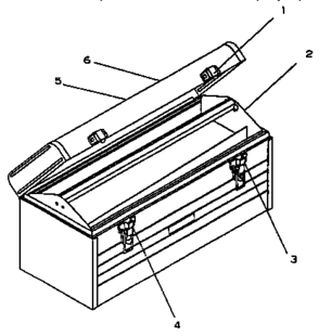 Tool Box 20" Diagram and Parts List for 706654110  Craftsman Tool Stand & Cart