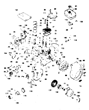 Unit Parts Diagram and Parts List for 143644012  Craftsman Engine