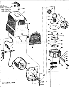 Page A Diagram and Parts List for 106150710  Craftsman Paint Sprayer