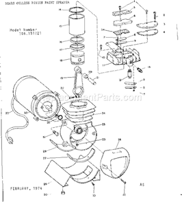 Page A Diagram and Parts List for 106151221  Craftsman Paint Sprayer