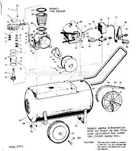 Page A Diagram and Parts List for 106152140  Craftsman Paint Sprayer
