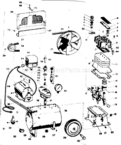 Replacement Parts Diagram and Parts List for 106153740  Craftsman Paint Sprayer