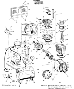 Unit Diagram and Parts List for 106153782  Craftsman Paint Sprayer