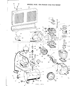 Unit Diagram and Parts List for 106154541  Craftsman Paint Sprayer