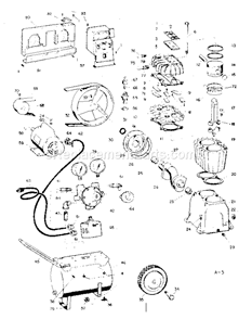 Page A Diagram and Parts List for 106154680  Craftsman Compressor