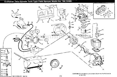 Page A Diagram and Parts List for 106154881  Craftsman Paint Sprayer