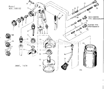 Page A Diagram and Parts List for 106156132  Craftsman Paint Sprayer