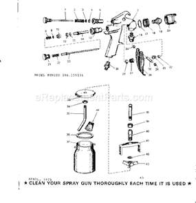 Page A Diagram and Parts List for 106156231  Craftsman Paint Sprayer