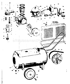 Page A Diagram and Parts List for 106178140  Craftsman Compressor