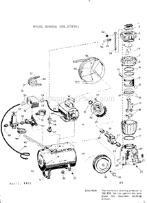 Page A Diagram and Parts List for 106178341  Craftsman Paint Sprayer