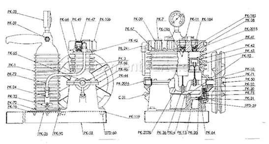Part Location Diagram of STD-60 Craftsman Bolt Sq. Hd. With Nut 1/4-20 X 3/4" Stl.