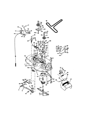 Mower Deck Diagram and Parts List for 917271640  Craftsman Lawn Tractor