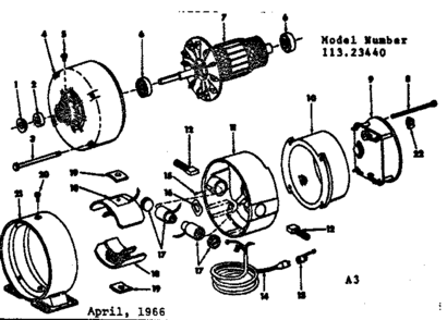 Part Location Diagram of 64010 Craftsman Field assembly
