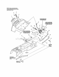 Page K Diagram and Parts List for 107250050  Craftsman Lawn Tractor