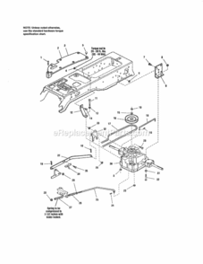 Page E Diagram and Parts List for 107250050  Craftsman Lawn Tractor