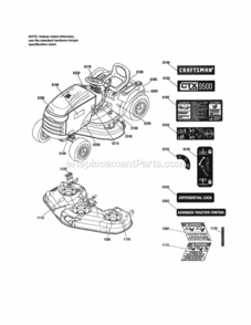 Part Location Diagram of 1753955YP Murray DECAL, Differential Lock