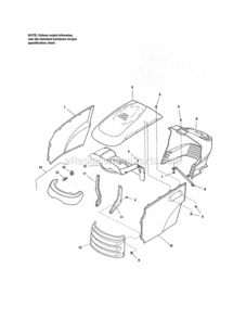 Page H Diagram and Parts List for 107250060  Craftsman Lawn Tractor