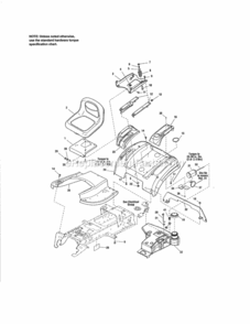 Page J Diagram and Parts List for 107250070  Craftsman Lawn Tractor