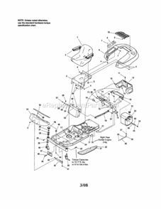 Page A Diagram and Parts List for 107277720  Craftsman Lawn Tractor