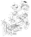 FrameBodySeat Diagram and Parts List for 107277740  Craftsman Lawn Mower