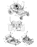 Decals Diagram and Parts List for 107277740  Craftsman Lawn Mower