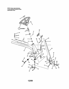 Page A Diagram and Parts List for 107280340  Craftsman Lawn Tractor