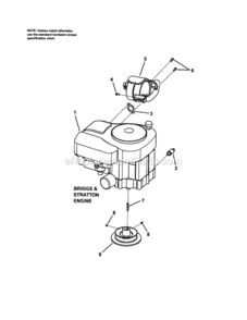 Page B Diagram and Parts List for 107280340  Craftsman Lawn Tractor